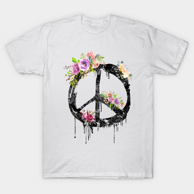 Peace Sign T-Shirt by erzebeth